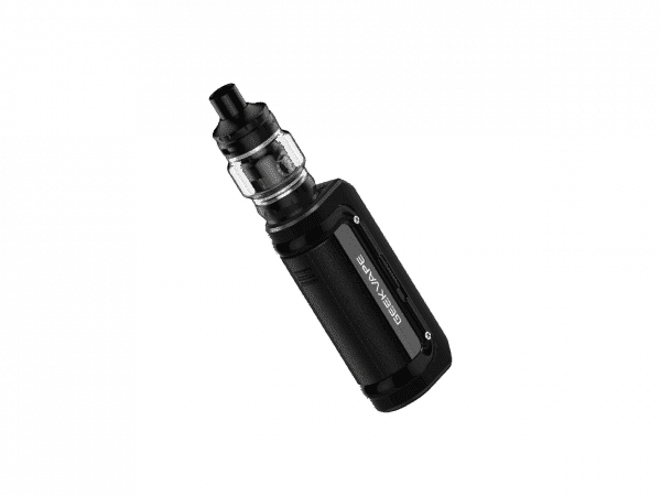 La box Aegis Mini 2 (M100) présentée dans son kit avec le clearomiseur GeekVape Z nano Tank.