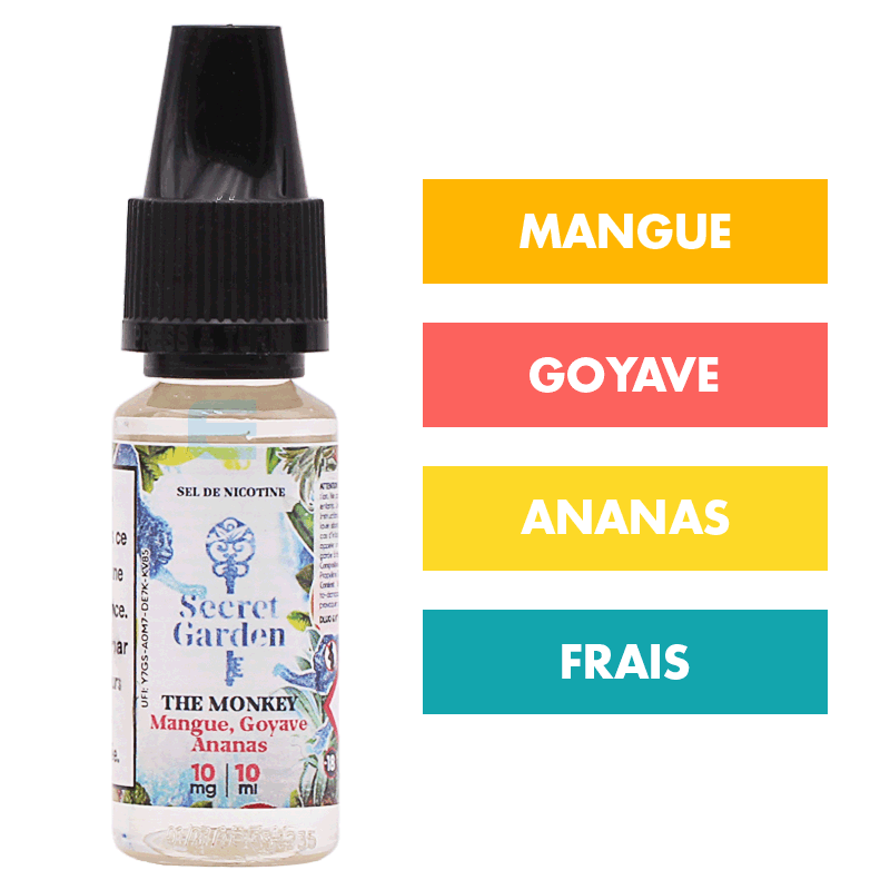 E-liquide The Monkey 10 mL aux sels de nicotine