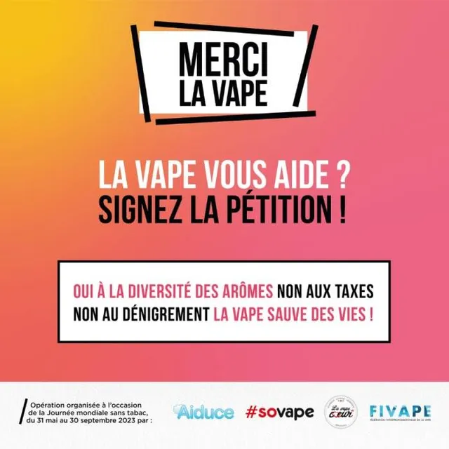 Pétition : La vape vous aide ? Alors aidez la vape.